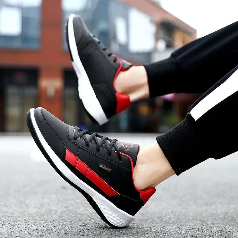 The Southern Atelier - Faux Leather Trainers with Cushioned Insole and Slip-Resistant Outsole for Everyday Wear - The Southern AtelierSKU_1784316722536_53
