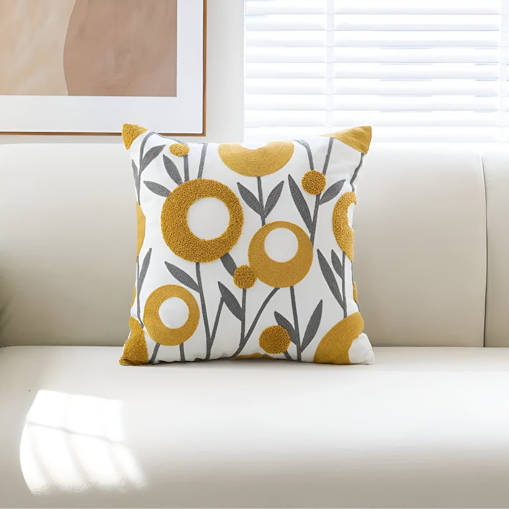 The Southern Atelier – Floral Embroidered Cushion Cover - The Southern AtelierSKU_1755202315892_447