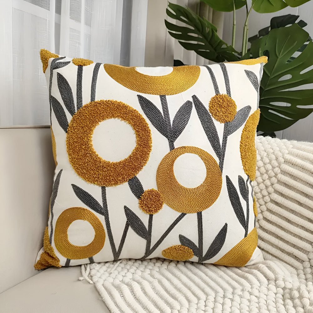 The Southern Atelier – Floral Embroidered Cushion Cover - The Southern AtelierSKU_1755202315892_659
