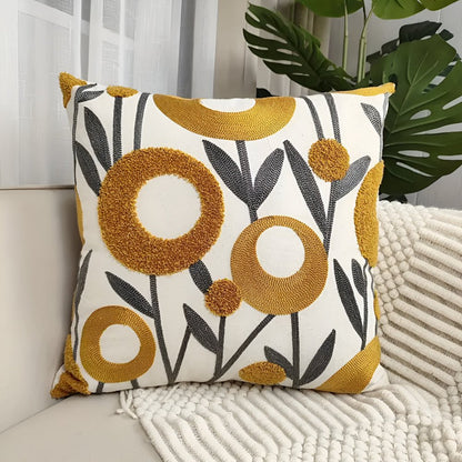 The Southern Atelier – Floral Embroidered Cushion Cover - The Southern AtelierSKU_1755202315892_659