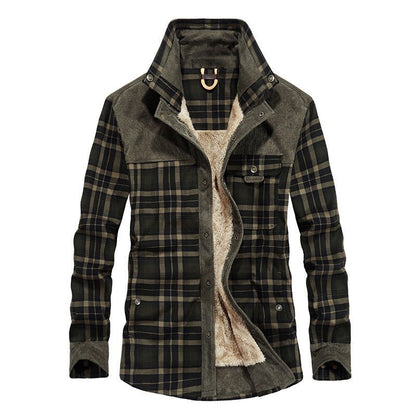 The Southern Atelier - Hampshire Plaid Shirt Jacket with Fleece Lining and Abrasion - Resistant Coating for Outdoor Wear - The Southern AtelierSKU_1778870154508_305