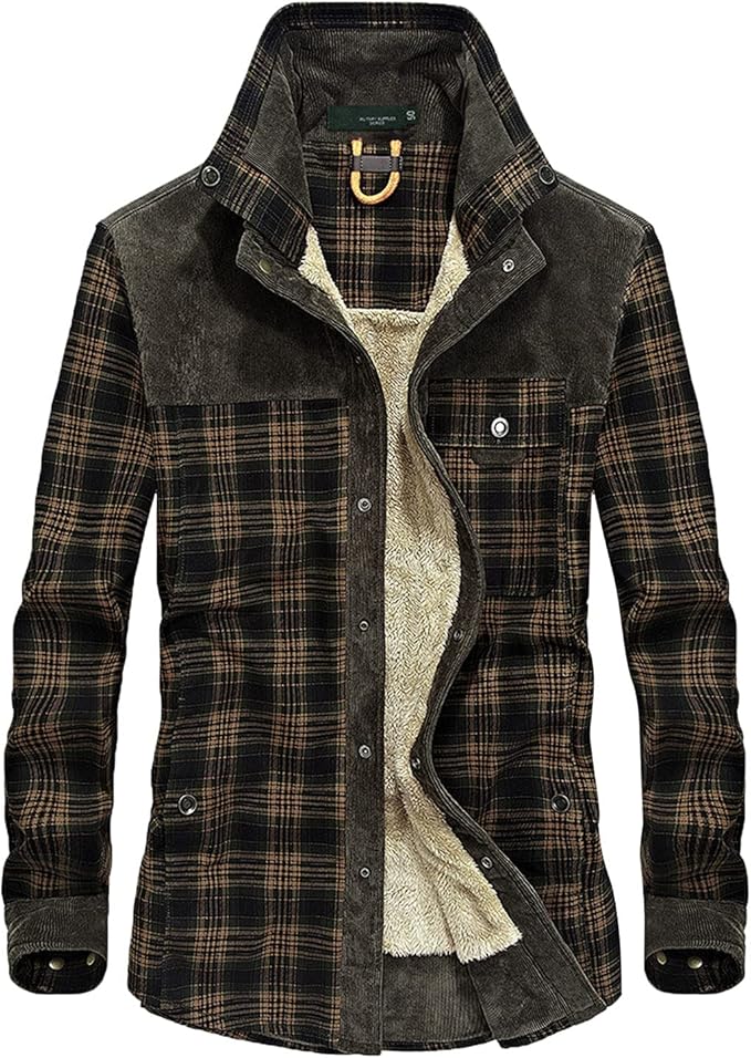 The Southern Atelier - Hampshire Plaid Shirt Jacket with Fleece Lining and Abrasion - Resistant Coating for Outdoor Wear - The Southern AtelierSKU_1778870154508_376