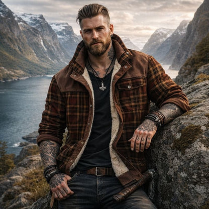 The Southern Atelier - Hampshire Plaid Shirt Jacket with Fleece Lining and Abrasion - Resistant Coating for Outdoor Wear - The Southern AtelierSKU_1778870154508_376