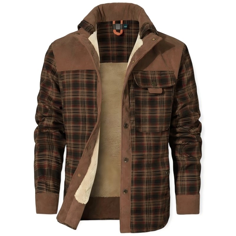 The Southern Atelier - Hampshire Plaid Shirt Jacket with Fleece Lining and Abrasion - Resistant Coating for Outdoor Wear - The Southern AtelierSKU_1778870154508_627
