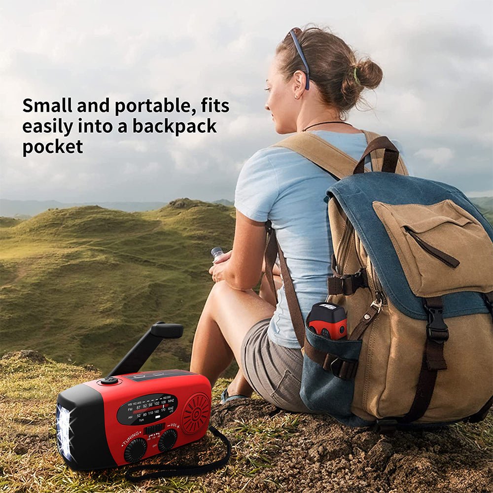 The Southern Atelier - Hand Crank and Solar Emergency Radio with LED Flashlight and Phone Charger for Power Outages - The Southern AtelierSKU_1786566409034_226