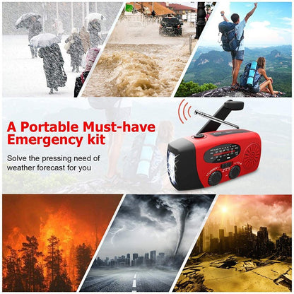 The Southern Atelier - Hand Crank and Solar Emergency Radio with LED Flashlight and Phone Charger for Power Outages - The Southern AtelierSKU_1786566409034_226