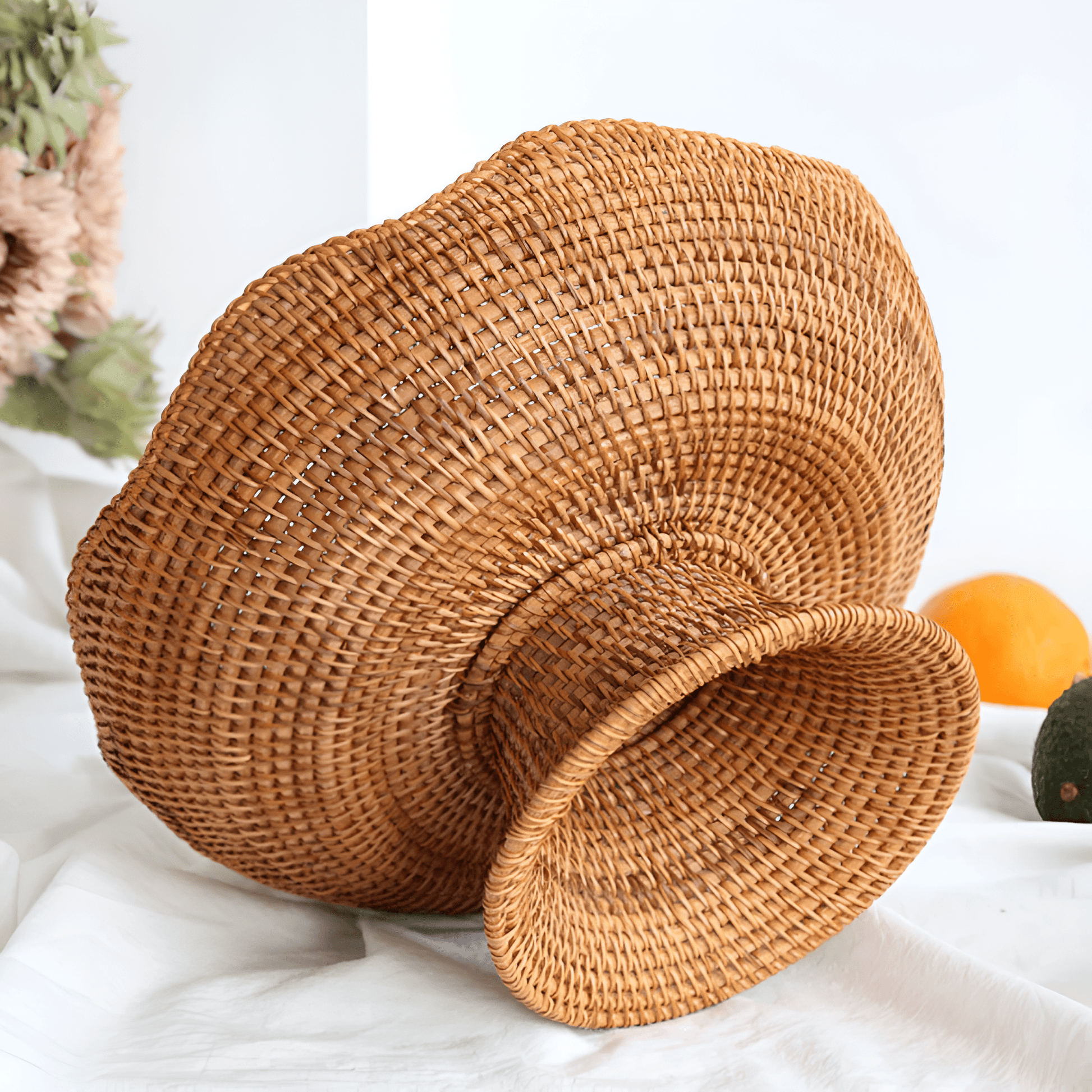 The Southern Atelier – Handwoven Rattan Fruit Basket - The Southern AtelierSKU_1754935927577_201
