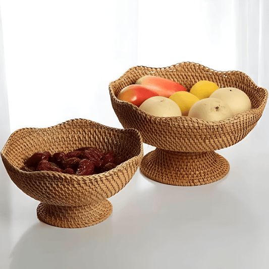 The Southern Atelier – Handwoven Rattan Fruit Basket - The Southern AtelierSKU_1754935927577_201