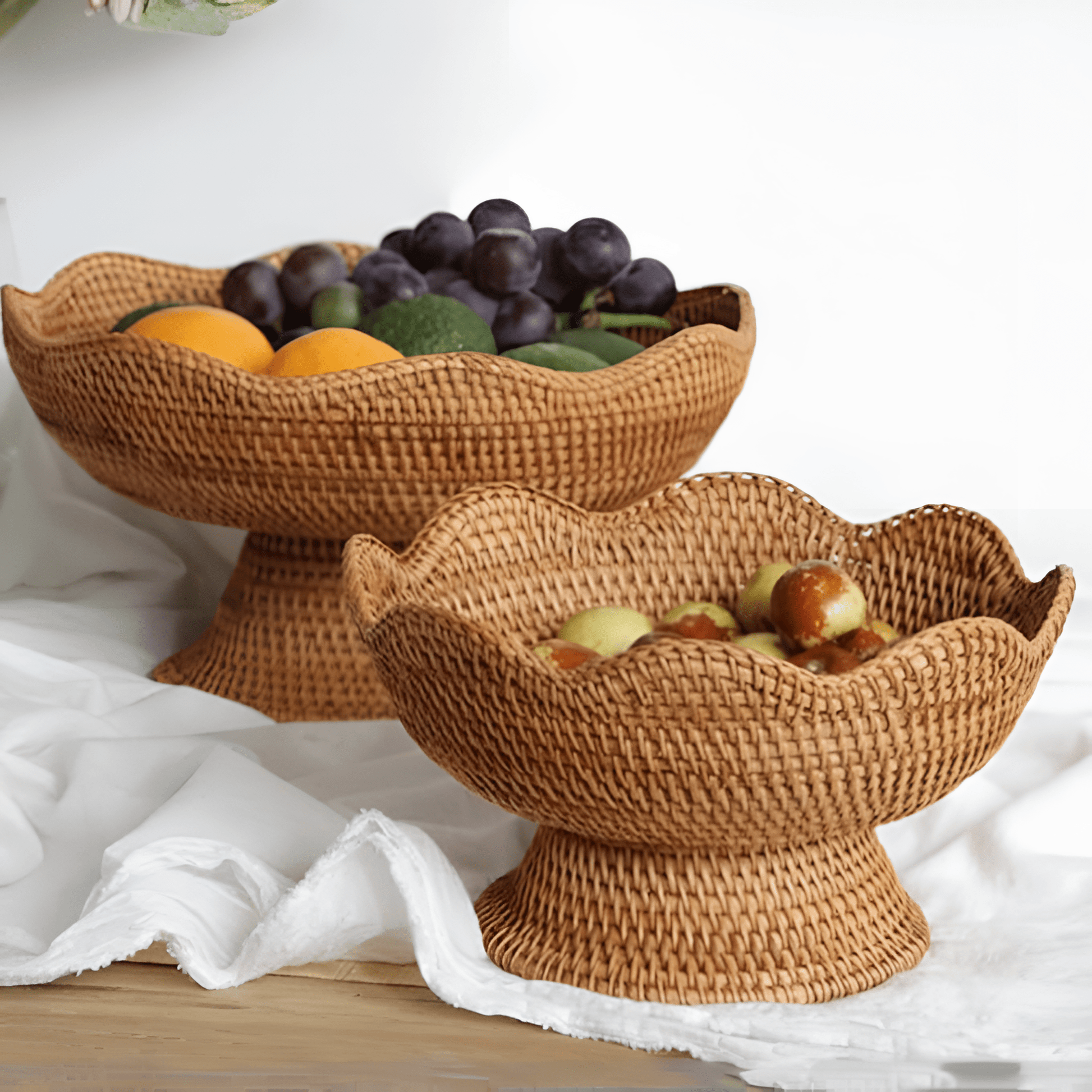 The Southern Atelier – Handwoven Rattan Fruit Basket - The Southern AtelierSKU_1754935927577_201