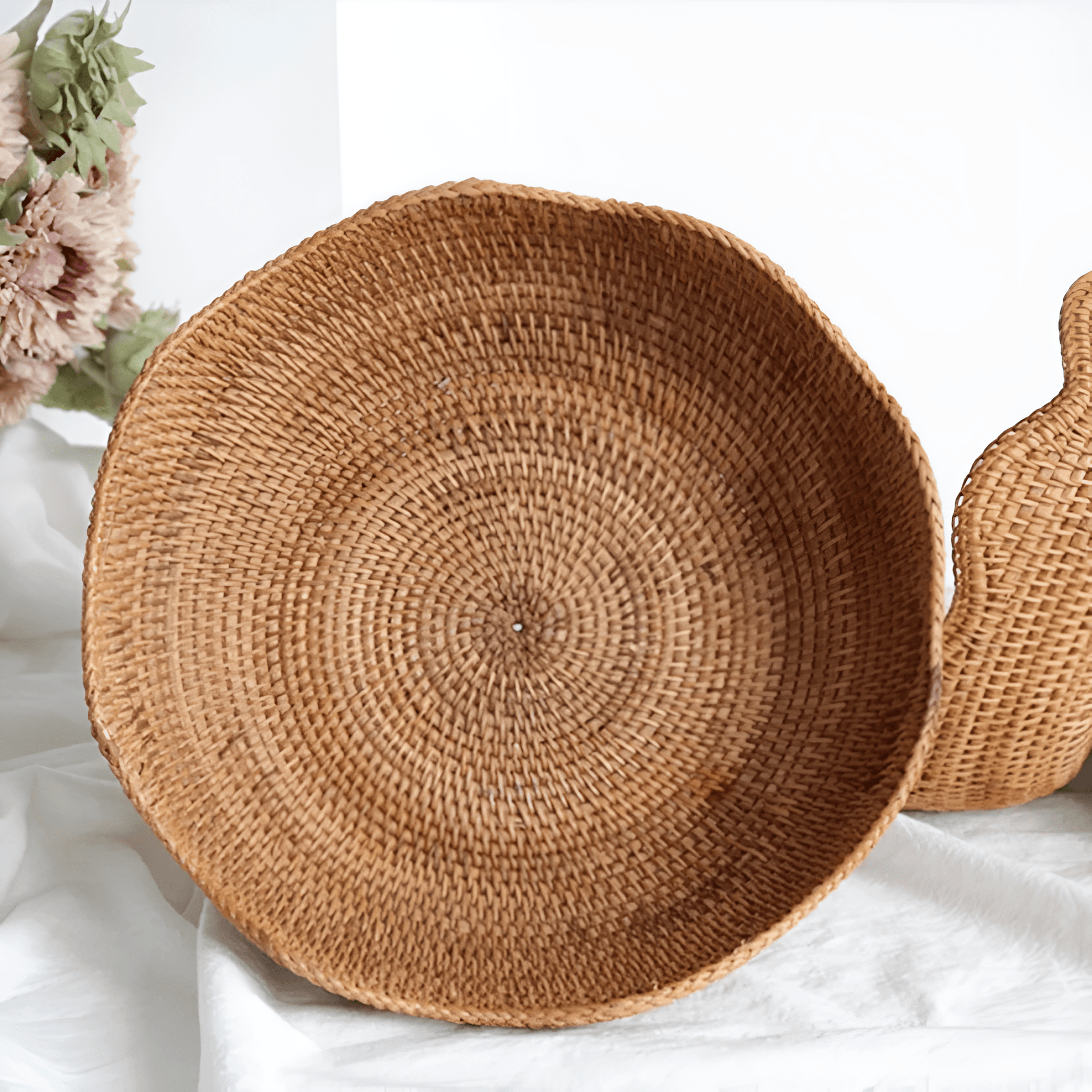 The Southern Atelier – Handwoven Rattan Fruit Basket - The Southern AtelierSKU_1754935927577_622