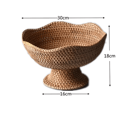 The Southern Atelier – Handwoven Rattan Fruit Basket - The Southern AtelierSKU_1754935927577_622