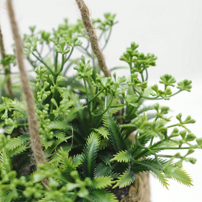 The Southern Atelier – Hanging Faux Plant in Woven Basket - The Southern AtelierSKU_1755202308713_372