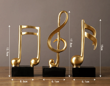 The Southern Atelier – Harmonious Musical Note Resin Sculptures for Artistic Home Décor - The Southern AtelierSKU_1758918527102_0