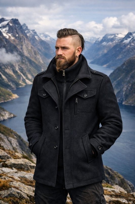The Southern Atelier - Harvard Wool - Blend Trench Coat with Removable Liner and Inner Zip Collar for All - Weather Wear - The Southern AtelierSKU_1778870117640_902