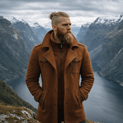 The Southern Atelier - Harvard Wool - Blend Trench Coat with Removable Liner and Inner Zip Collar for All - Weather Wear - The Southern AtelierSKU_1778870117640_902