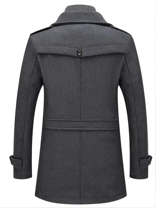 The Southern Atelier - Harvard Wool - Blend Trench Coat with Removable Liner and Inner Zip Collar for All - Weather Wear - The Southern AtelierSKU_1778870117640_902