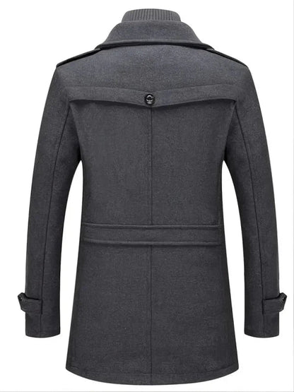 The Southern Atelier - Harvard Wool - Blend Trench Coat with Removable Liner and Inner Zip Collar for All - Weather Wear - The Southern AtelierSKU_1778870117640_902