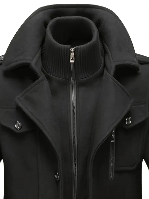 The Southern Atelier - Harvard Wool - Blend Trench Coat with Removable Liner and Inner Zip Collar for All - Weather Wear - The Southern AtelierSKU_1778870117640_902