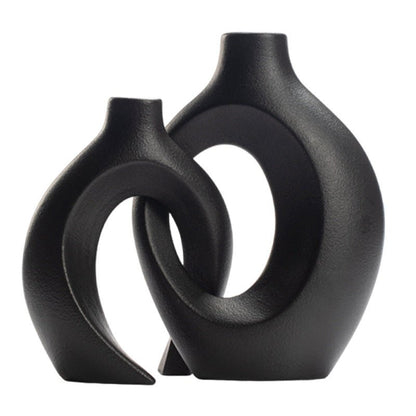The Southern Atelier – Hollow Ceramic Vase Pair - The Southern AtelierSKU_1757600767112_580