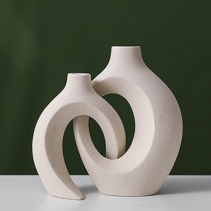 The Southern Atelier – Hollow Ceramic Vase Pair - The Southern AtelierSKU_1757600767112_904