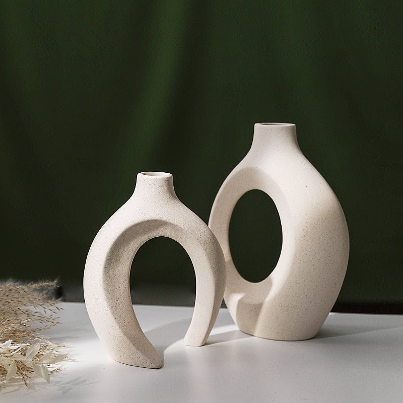 The Southern Atelier – Hollow Ceramic Vase Pair - The Southern AtelierSKU_1757600767112_904