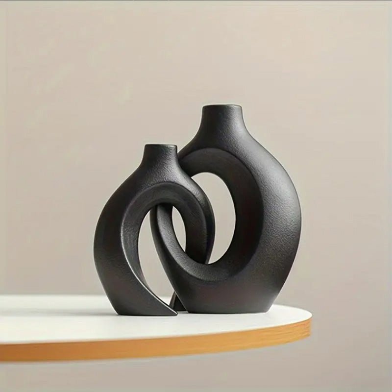 The Southern Atelier – Hollow Ceramic Vase Pair - The Southern AtelierSKU_1757600767112_904