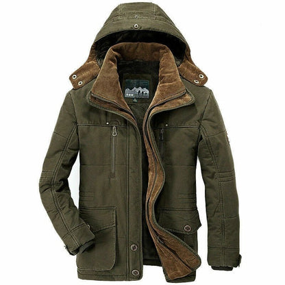 The Southern Atelier - Insulated Fleece - Lined Jacket with Detachable Hood for Cold Weather - The Southern AtelierSKU_1778870253407_96