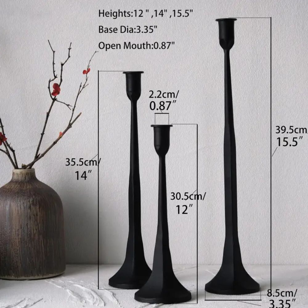The Southern Atelier – Iron Taper Candle Holders - The Southern AtelierSKU_1754935825342_394