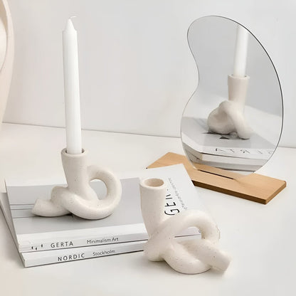 The Southern Atelier – Knot Ceramic Candle Holder - The Southern AtelierSKU_1755202230960_247