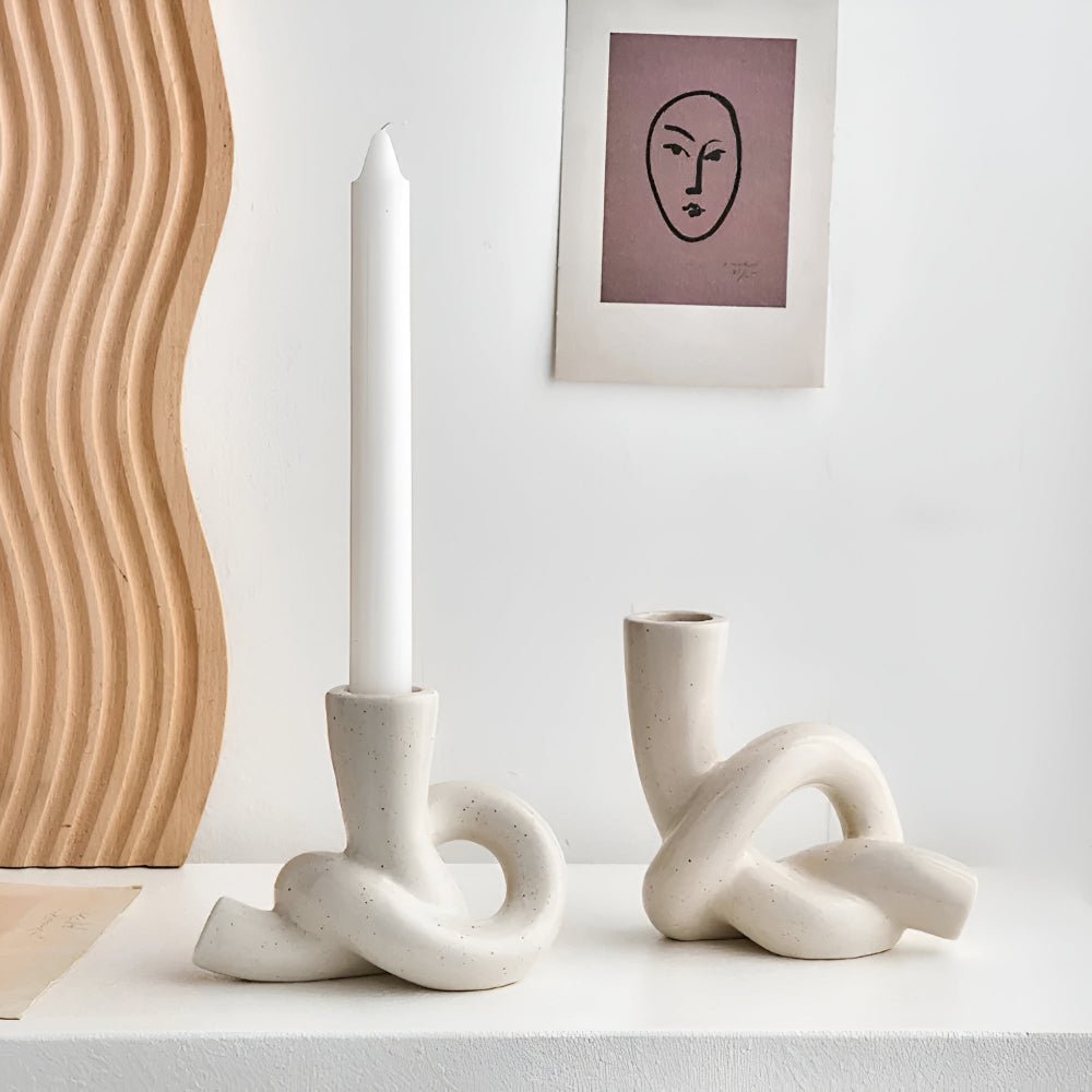 The Southern Atelier – Knot Ceramic Candle Holder - The Southern AtelierSKU_1755202230960_247