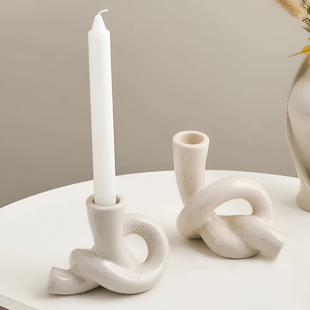 The Southern Atelier – Knot Ceramic Candle Holder - The Southern AtelierSKU_1755202230960_247
