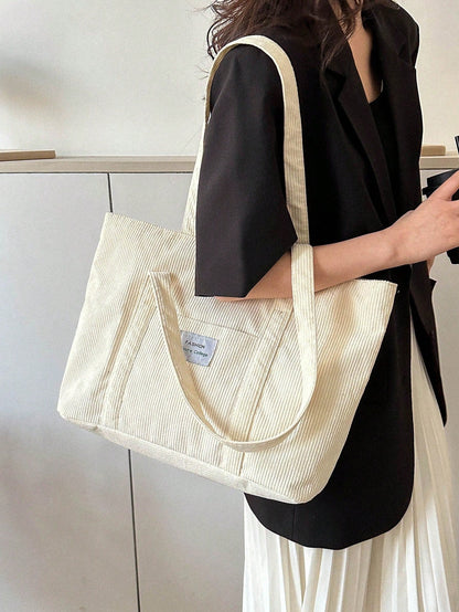 The Southern Atelier - Large Corduroy Tote Bag for Laptop, School, and Work - The Southern AtelierSKU_1786565993866_311