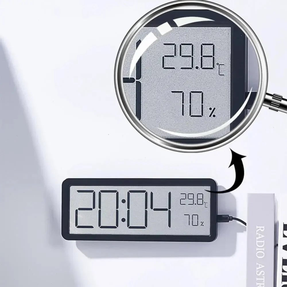 The Southern Atelier – LED Wall Clock with Temperature - The Southern AtelierSKU_1758918148340_402