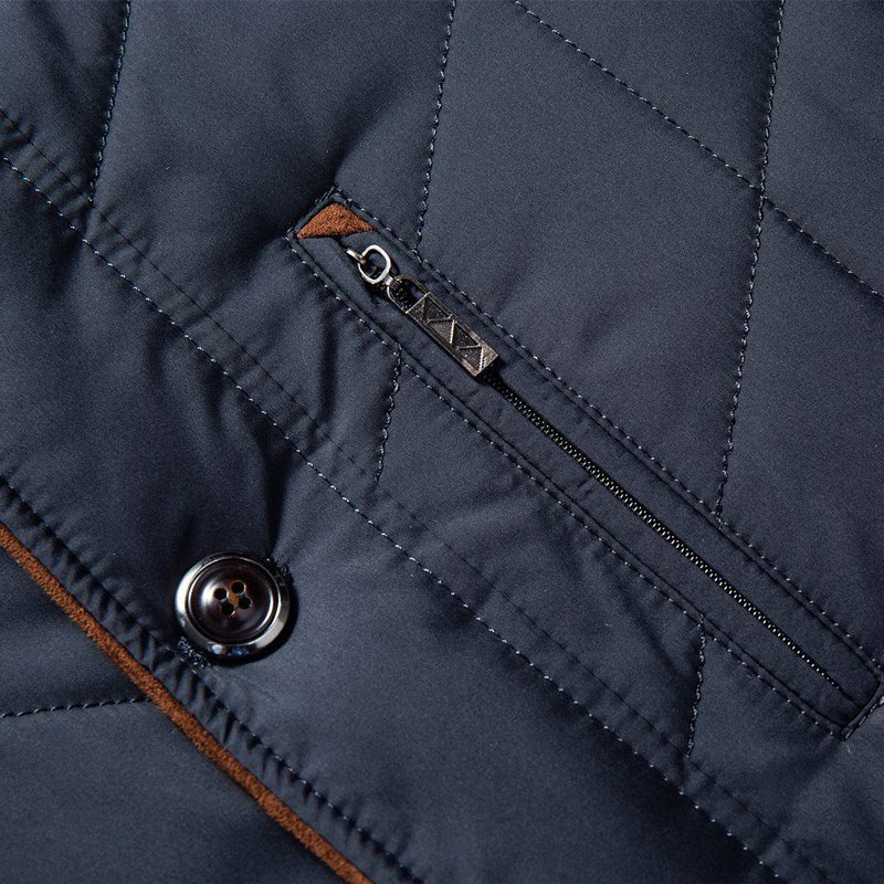 The Southern Atelier - Liddesdale Tailored Quilted Men's Jacket with Removable Faux Fur Collar - The Southern AtelierSKU_1778870112218_865