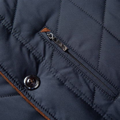 The Southern Atelier - Liddesdale Tailored Quilted Men's Jacket with Removable Faux Fur Collar - The Southern AtelierSKU_1778870112218_865