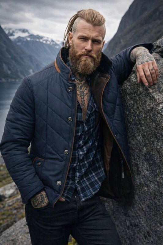 The Southern Atelier - Liddesdale Tailored Quilted Men's Jacket with Removable Faux Fur Collar - The Southern AtelierSKU_1778870112218_865
