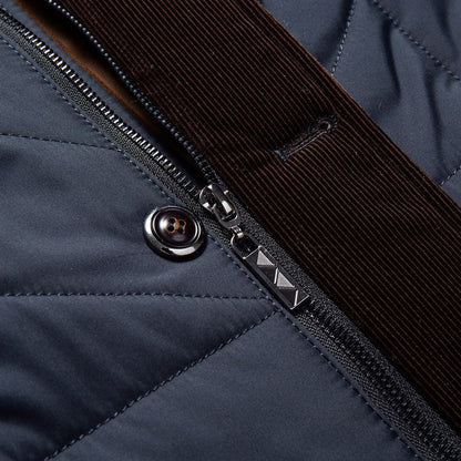The Southern Atelier - Liddesdale Tailored Quilted Men's Jacket with Removable Faux Fur Collar - The Southern AtelierSKU_1778870112218_865