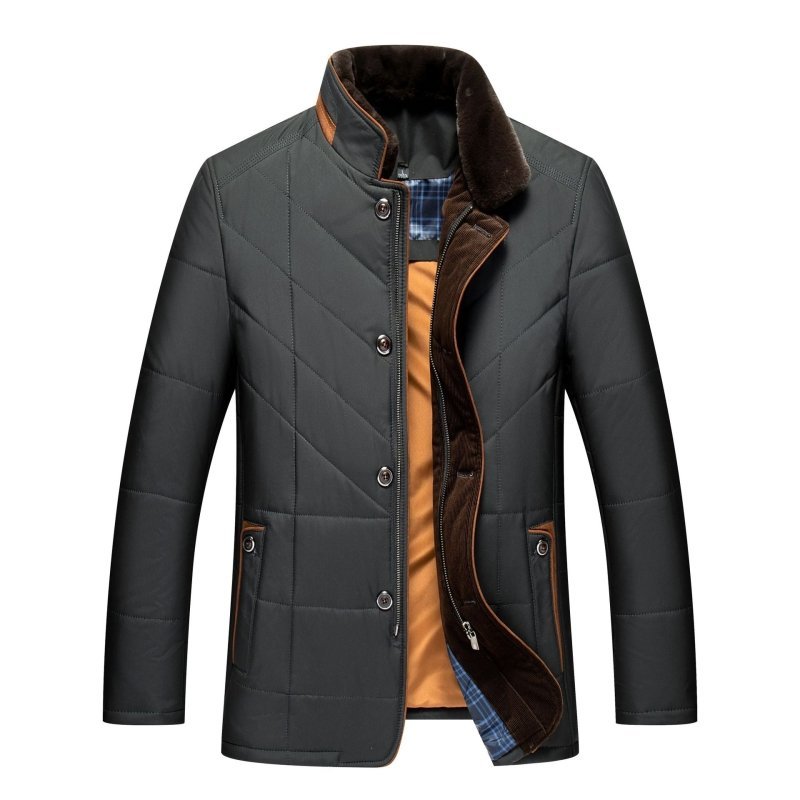 The Southern Atelier - Liddesdale Tailored Quilted Men's Jacket with Removable Faux Fur Collar - The Southern AtelierSKU_1778870112218_972