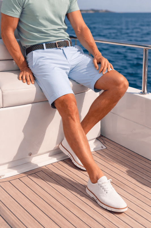 The Southern Atelier - Lima Chino Shorts in Stretch Cotton Blend for Summer Comfort - The Southern AtelierSKU_1784316909860_787