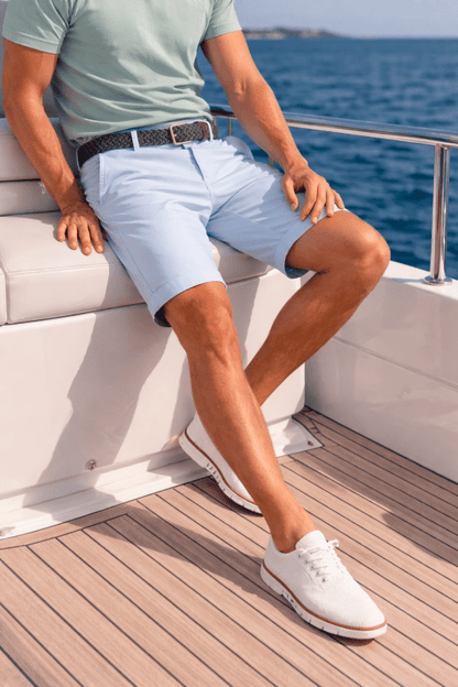 The Southern Atelier - Lima Chino Shorts in Stretch Cotton Blend for Summer Comfort - The Southern AtelierSKU_1784316909860_787