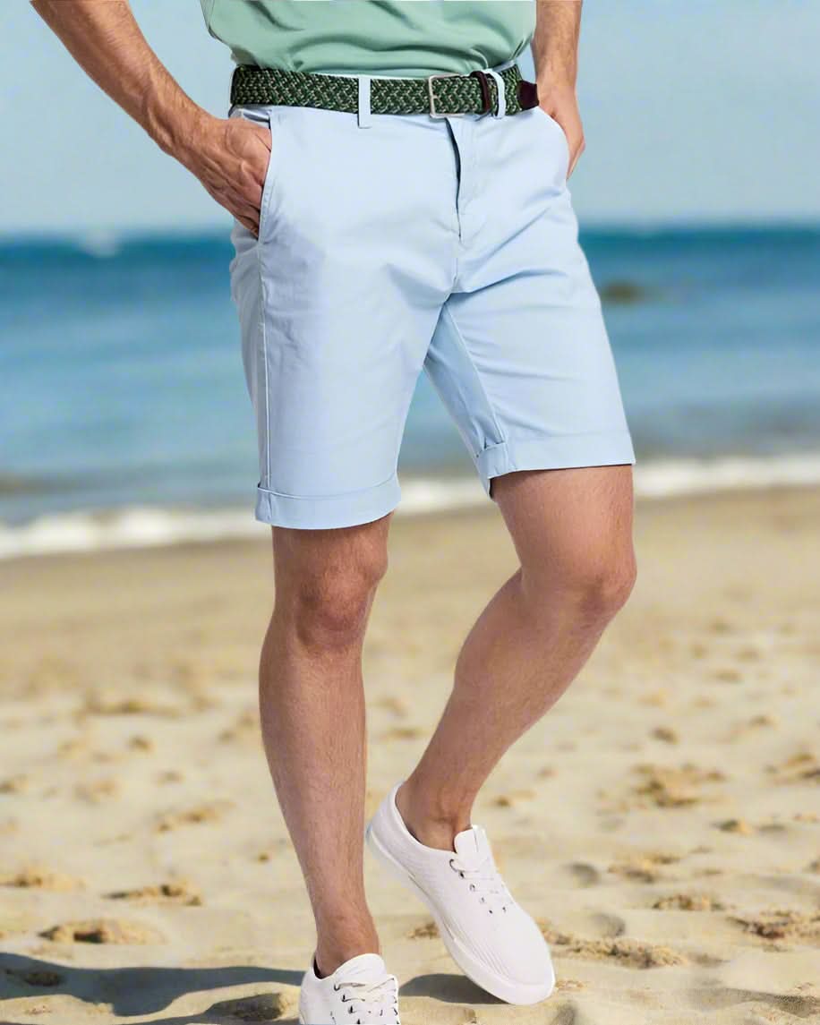 The Southern Atelier - Lima Chino Shorts in Stretch Cotton Blend for Summer Comfort - The Southern AtelierSKU_1784316909860_787