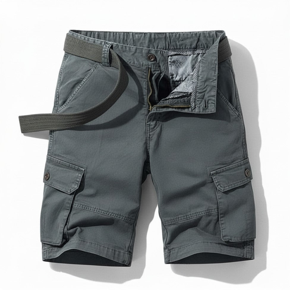 The Southern Atelier - Lorax Cotton - Blend Cargo Shorts with Cargo Pockets, Adjustable Hem, Relaxed Fit - The Southern AtelierSKU_1778870136998_12