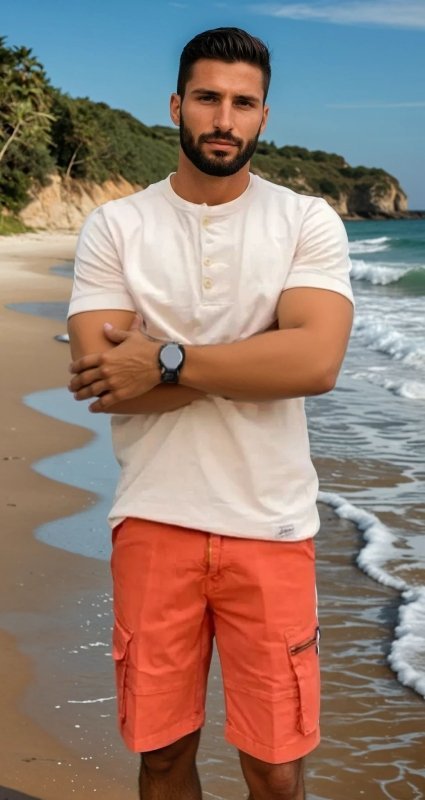 The Southern Atelier - Lorax Cotton - Blend Cargo Shorts with Cargo Pockets, Adjustable Hem, Relaxed Fit - The Southern AtelierSKU_1778870136998_12
