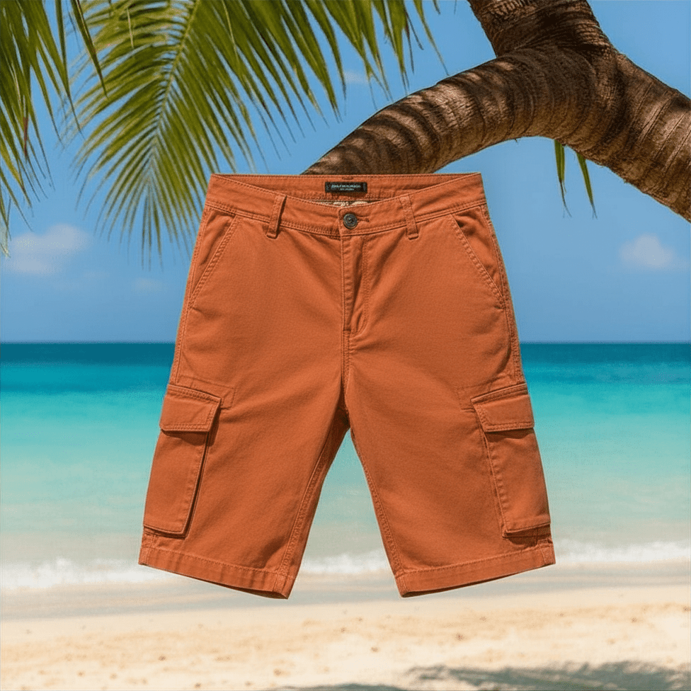 The Southern Atelier - Lorax Cotton - Blend Cargo Shorts with Cargo Pockets, Adjustable Hem, Relaxed Fit - The Southern AtelierSKU_1778870136998_12
