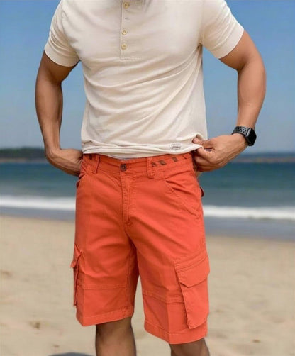 The Southern Atelier - Lorax Cotton - Blend Cargo Shorts with Cargo Pockets, Adjustable Hem, Relaxed Fit - The Southern AtelierSKU_1778870136998_12