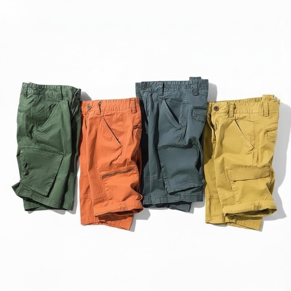 The Southern Atelier - Lorax Cotton - Blend Cargo Shorts with Cargo Pockets, Adjustable Hem, Relaxed Fit - The Southern AtelierSKU_1778870136998_12