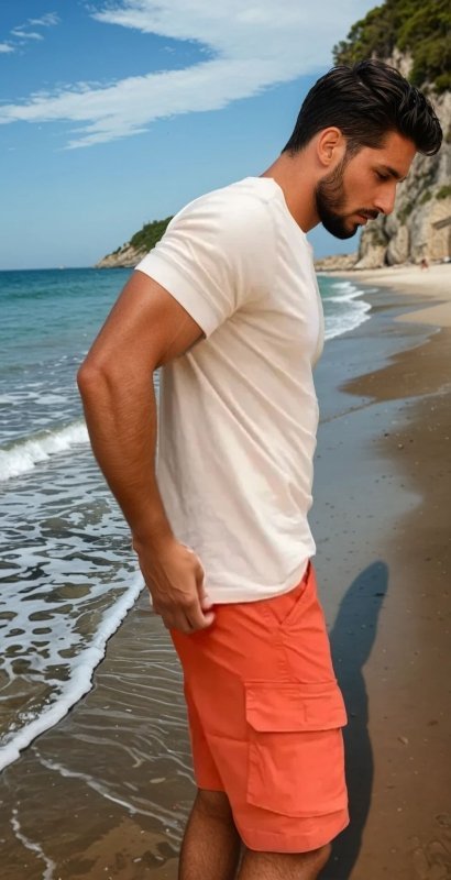 The Southern Atelier - Lorax Cotton - Blend Cargo Shorts with Cargo Pockets, Adjustable Hem, Relaxed Fit - The Southern AtelierSKU_1778870136998_12