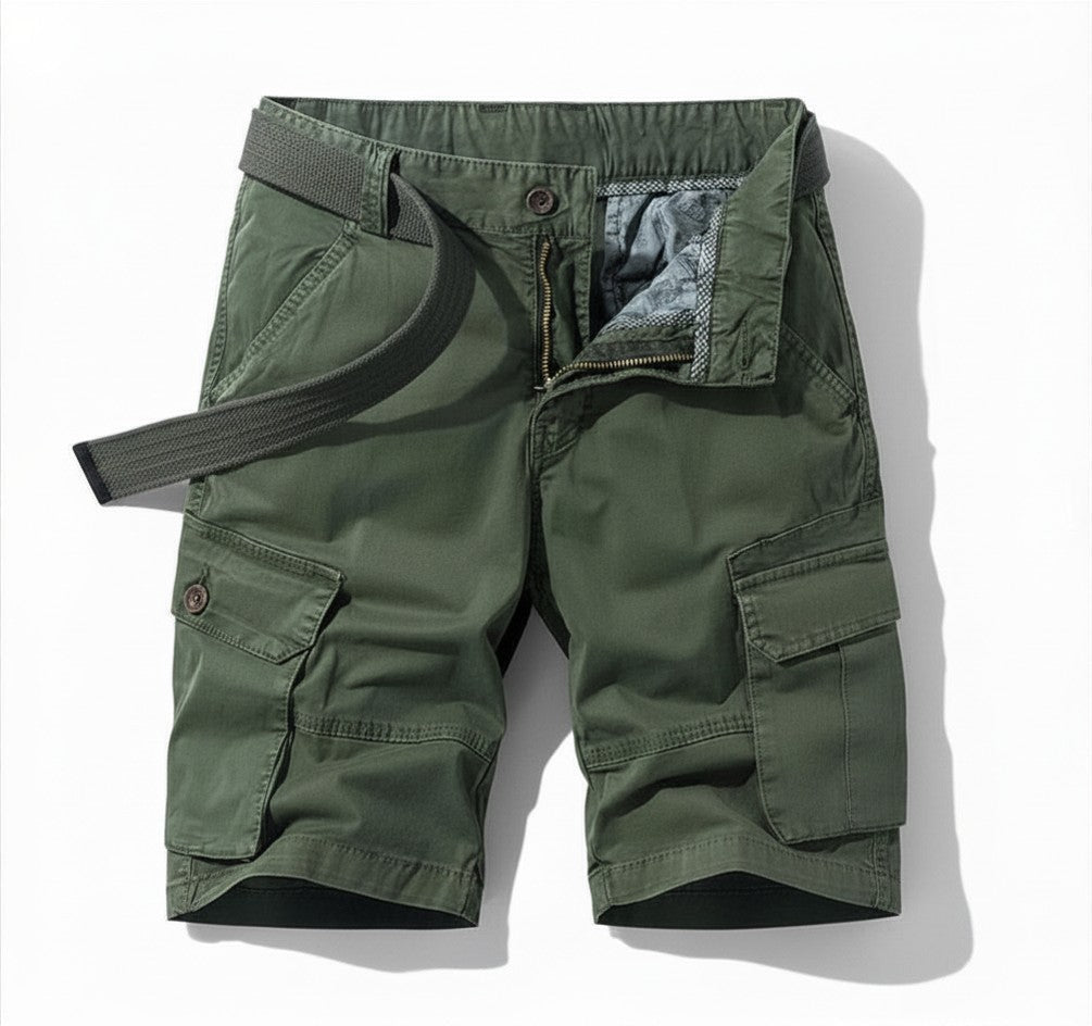 The Southern Atelier - Lorax Cotton - Blend Cargo Shorts with Cargo Pockets, Adjustable Hem, Relaxed Fit - The Southern AtelierSKU_1778870136998_12