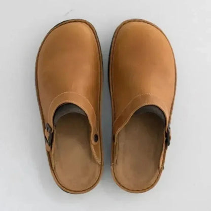 The Southern Atelier - Lorenzo Men's Orthopaedic Leather Slippers with Arch Support and Non-Slip Rubber Sole - The Southern AtelierSKU_1786566098553_831