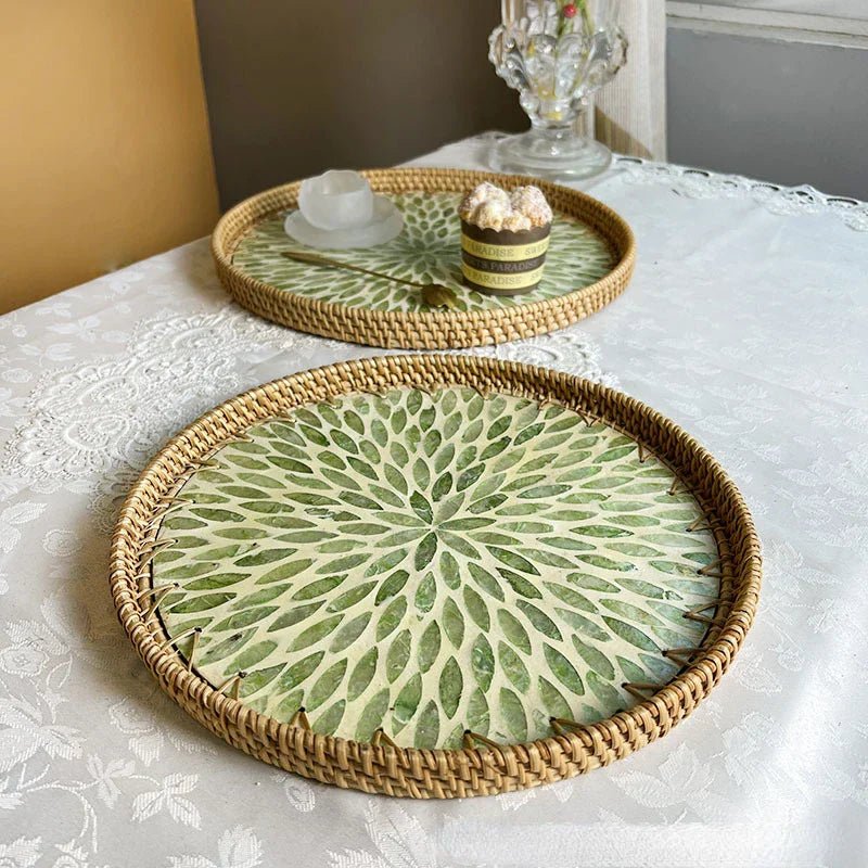 The Southern Atelier – Lotus Leaf Rattan Fruit Tray - The Southern AtelierSKU_1755802863761_755